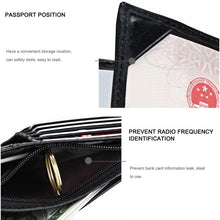 Load image into Gallery viewer, Antimagnet RFID Genuine Leather Wallet / Passport Package / Cowhide Card Slot for man