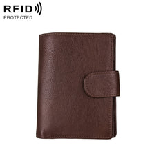 Load image into Gallery viewer, Antimagnet RFID Genuine Leather Wallet / Passport Package / Cowhide Card Slot for man