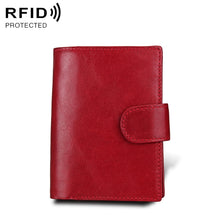 Load image into Gallery viewer, Antimagnet RFID Genuine Leather Wallet / Passport Package / Cowhide Card Slot for man