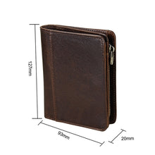 Load image into Gallery viewer, 8231 Antimagnetic RFID Men Fashion Crazy Horse Textyure Genuine Leather Wallet Card Bag