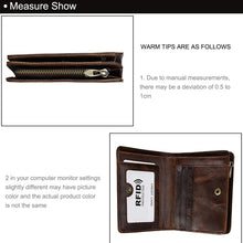 Load image into Gallery viewer, 8231 Antimagnetic RFID Men Fashion Crazy Horse Textyure Genuine Leather Wallet Card Bag