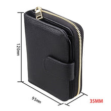 Load image into Gallery viewer, KB132 Female Style Full Grain Cow Leather Multifunctional RFID Wallet/ Card Bag/ Driving License Package
