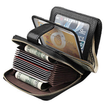 Load image into Gallery viewer, KB132 Female Style Full Grain Cow Leather Multifunctional RFID Wallet/ Card Bag/ Driving License Package