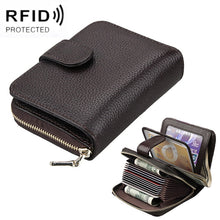 Load image into Gallery viewer, KB132 Female Style Full Grain Cow Leather Multifunctional RFID Wallet/ Card Bag/ Driving License Package