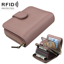 Load image into Gallery viewer, KB132 Female Style Full Grain Cow Leather Multifunctional RFID Wallet/ Card Bag/ Driving License Package