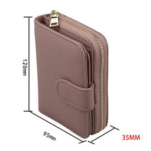 Load image into Gallery viewer, KB132 Female Style Full Grain Cow Leather Multifunctional RFID Wallet/ Card Bag/ Driving License Package