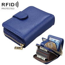 Load image into Gallery viewer, KB132 Female Style Full Grain Cow Leather Multifunctional RFID Wallet/ Card Bag/ Driving License Package