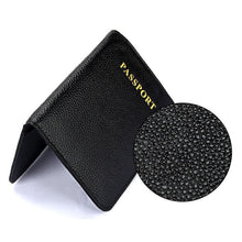 Load image into Gallery viewer, Litchi Texture Multifunctional Genuine Leather Passport Package for travel