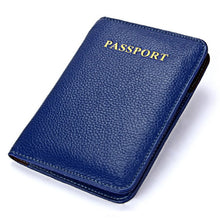 Load image into Gallery viewer, Litchi Texture Multifunctional Genuine Leather Passport Package for travel
