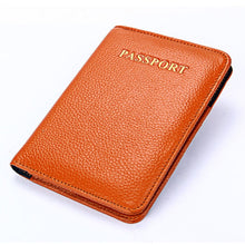 Load image into Gallery viewer, Litchi Texture Multifunctional Genuine Leather Passport Package for travel