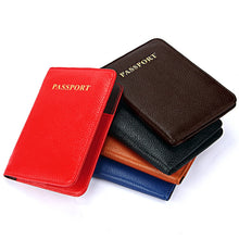 Load image into Gallery viewer, Litchi Texture Multifunctional Genuine Leather Passport Package for travel
