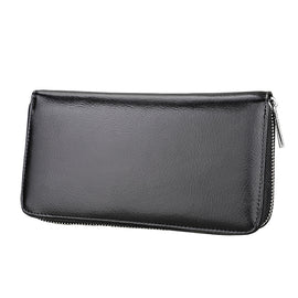 Antimagnetic RFID Large Capacity Long Style Genuine Leather Passport Package / Multifunctional and Many Card Slots Card Package
