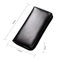 Load image into Gallery viewer, Antimagnetic RFID Large Capacity Long Style Genuine Leather Passport Package / Multifunctional and Many Card Slots Card Package
