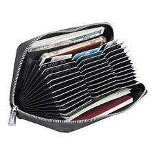 Load image into Gallery viewer, Antimagnetic RFID Large Capacity Long Style Genuine Leather Passport Package / Multifunctional and Many Card Slots Card Package