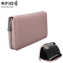 Load image into Gallery viewer, Antimagnetic RFID Large Capacity Long Style Genuine Leather Passport Package / Multifunctional and Many Card Slots Card Package