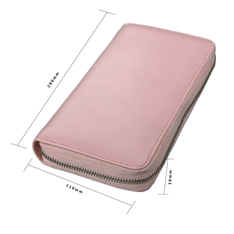 Antimagnetic RFID Large Capacity Long Style Genuine Leather Passport Package / Multifunctional and Many Card Slots Card Package