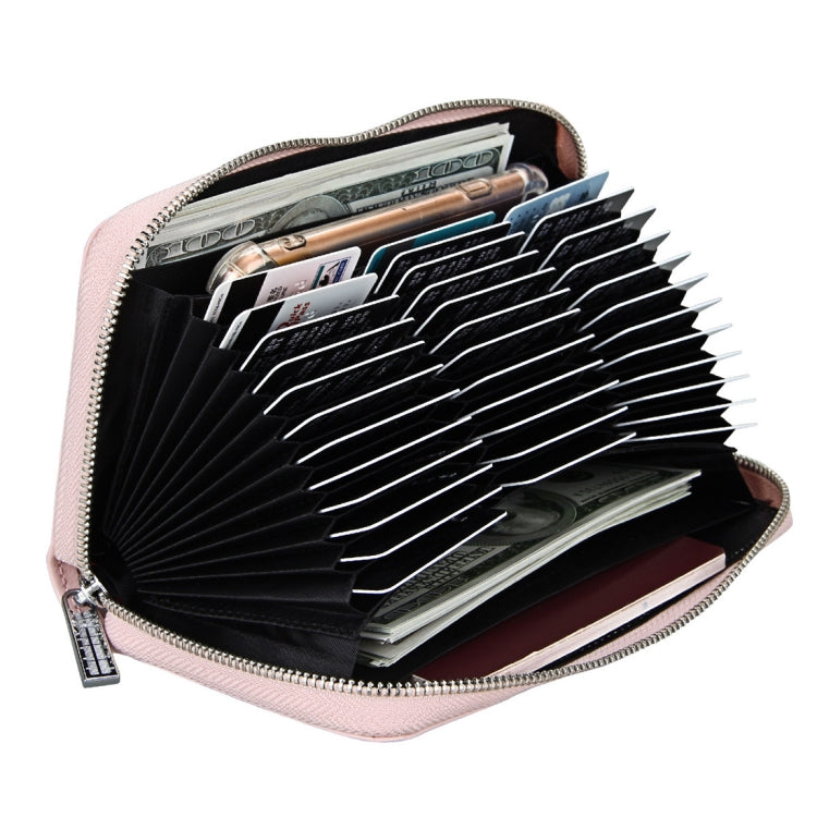 Antimagnetic RFID Large Capacity Long Style Genuine Leather Passport Package / Multifunctional and Many Card Slots Card Package