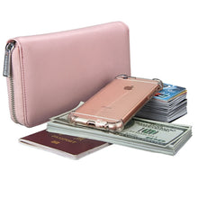 Load image into Gallery viewer, Antimagnetic RFID Large Capacity Long Style Genuine Leather Passport Package / Multifunctional and Many Card Slots Card Package