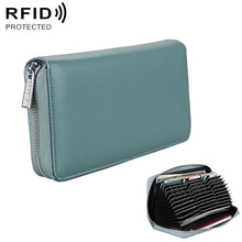 Load image into Gallery viewer, Antimagnetic RFID Large Capacity Long Style Genuine Leather Passport Package / Multifunctional and Many Card Slots Card Package