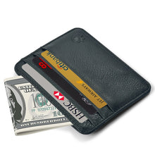 Load image into Gallery viewer, XIAO YUAN XIANG Cowhide Leather Pocket 6 Card Sleeve Wallet Coin Purse Card Holder, Size: 10.7cm x8.7cm, Random Color Delivery, 6 Card Sleeve