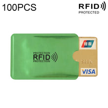 Load image into Gallery viewer, 100pcs Aluminum Foil RFID Blocking Credit Card ID Bank Card Case Card Holder Cover, Size: 9 x 6.3cm