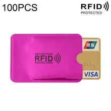 Load image into Gallery viewer, 100pcs Aluminum Foil RFID Blocking Credit Card ID Bank Card Case Card Holder Cover, Size: 9 x 6.3cm