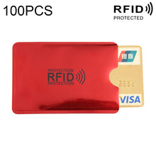 Load image into Gallery viewer, 100pcs Aluminum Foil RFID Blocking Credit Card ID Bank Card Case Card Holder Cover, Size: 9 x 6.3cm
