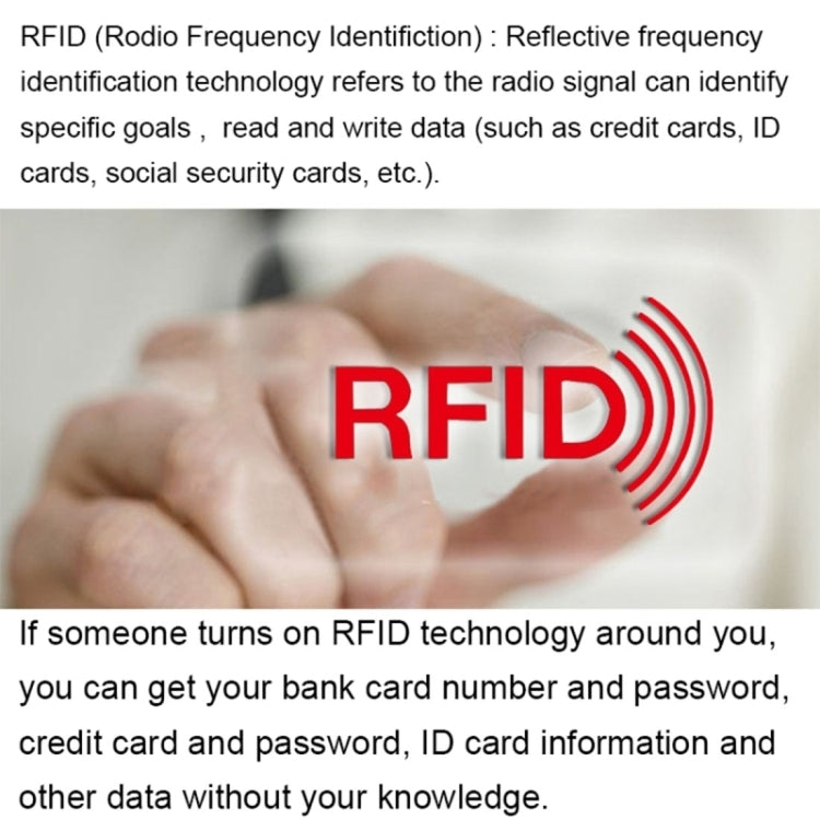 100pcs Aluminum Foil RFID Blocking Credit Card ID Bank Card Case Card Holder Cover, Size: 9 x 6.3cm