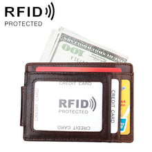 Load image into Gallery viewer, KB80 Antimagnetic RFID Crazy Horse Texture Oil Wax Leather Card Holder Wallet Billfold for Men and Women