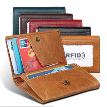 Load image into Gallery viewer, KB171 Antimagnetic RFID Crazy Horse Texture Leather Card Holder Wallet for Men and Women