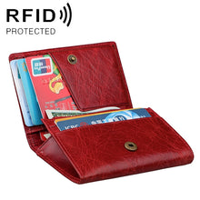 Load image into Gallery viewer, KB171 Antimagnetic RFID Crazy Horse Texture Leather Card Holder Wallet for Men and Women
