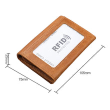 Load image into Gallery viewer, KB171 Antimagnetic RFID Crazy Horse Texture Leather Card Holder Wallet for Men and Women