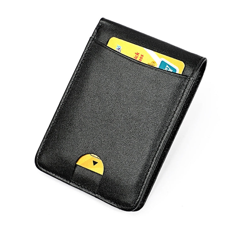 KB186 Antimagnetic RFID Mini Crazy Horse Texture Leather Billfold Card Wallet for Men and Women