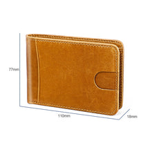 Load image into Gallery viewer, KB186 Antimagnetic RFID Mini Crazy Horse Texture Leather Billfold Card Wallet for Men and Women