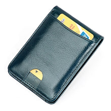 Load image into Gallery viewer, KB186 Antimagnetic RFID Mini Crazy Horse Texture Leather Billfold Card Wallet for Men and Women
