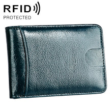 Load image into Gallery viewer, KB186 Antimagnetic RFID Mini Crazy Horse Texture Leather Billfold Card Wallet for Men and Women