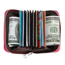 Load image into Gallery viewer, KB205 Antimagnetic RFID Litchi Texture Leather Zipper Large-capacity Card Holder Wallet