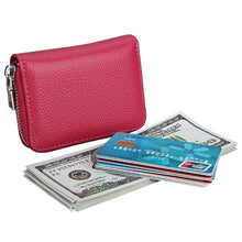 Load image into Gallery viewer, KB205 Antimagnetic RFID Litchi Texture Leather Zipper Large-capacity Card Holder Wallet