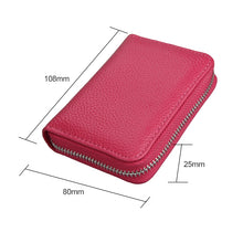 Load image into Gallery viewer, KB205 Antimagnetic RFID Litchi Texture Leather Zipper Large-capacity Card Holder Wallet
