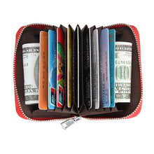 Load image into Gallery viewer, KB205 Antimagnetic RFID Litchi Texture Leather Zipper Large-capacity Card Holder Wallet