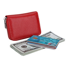 Load image into Gallery viewer, KB205 Antimagnetic RFID Litchi Texture Leather Zipper Large-capacity Card Holder Wallet