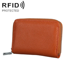 Load image into Gallery viewer, KB205 Antimagnetic RFID Litchi Texture Leather Zipper Large-capacity Card Holder Wallet