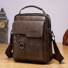 Load image into Gallery viewer, WEIXIER 8642 Men Business Retro PU Leather Handbag Crossbody Bag