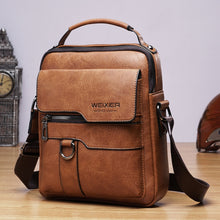 Load image into Gallery viewer, WEIXIER 8642 Men Business Retro PU Leather Handbag Crossbody Bag