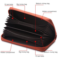Load image into Gallery viewer, 902 Antimagnetic RFID Litchi Texture Women Large Capacity Hand Wallet Purse Phone Bag with Card Slots