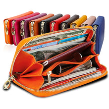 Load image into Gallery viewer, 906 Antimagnetic RFID Litchi Texture Women Large Capacity Hand Wallet Purse Phone Bag with Card Slots