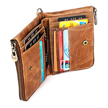 Load image into Gallery viewer, 3533 Antimagnetic RFID Top-grain Leather Crazy Horse Texture Men Business Leisure Wallet