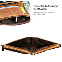 Load image into Gallery viewer, 3533 Antimagnetic RFID Top-grain Leather Crazy Horse Texture Men Business Leisure Wallet