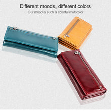 Load image into Gallery viewer, 3559 Antimagnetic RFID Multi-function Zipper Retro Top-grain Leather Lady Purse Wallet