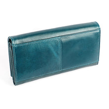 Load image into Gallery viewer, 3559 Antimagnetic RFID Multi-function Zipper Retro Top-grain Leather Lady Purse Wallet